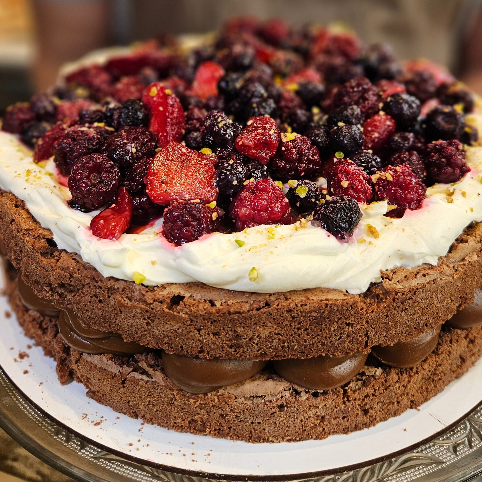 Brownie con Frutos Rojos